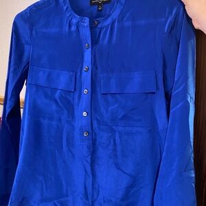 Banana Republic Royal Blue Silk Shirt